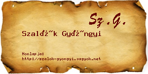 Szalók Gyöngyi névjegykártya